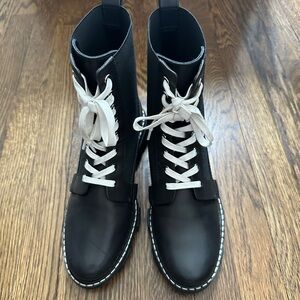 Rag & Bone Black Shiloh Lace-Up Boots